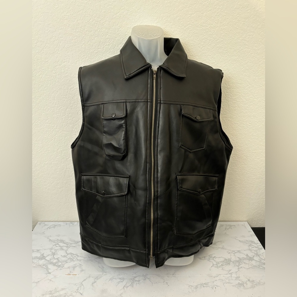 Pacific Flyer PFG International Products Leather Sleeveless Jacket XL Limited C2